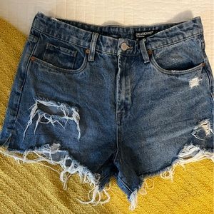 BlankNYC The Barrow High-Rise Jean Shorts; 2.5” inseam